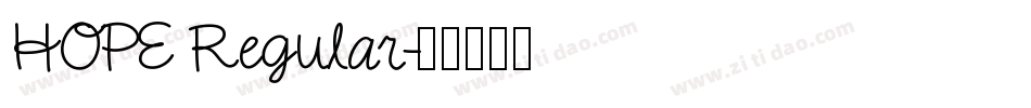 HOPE Regular字体转换